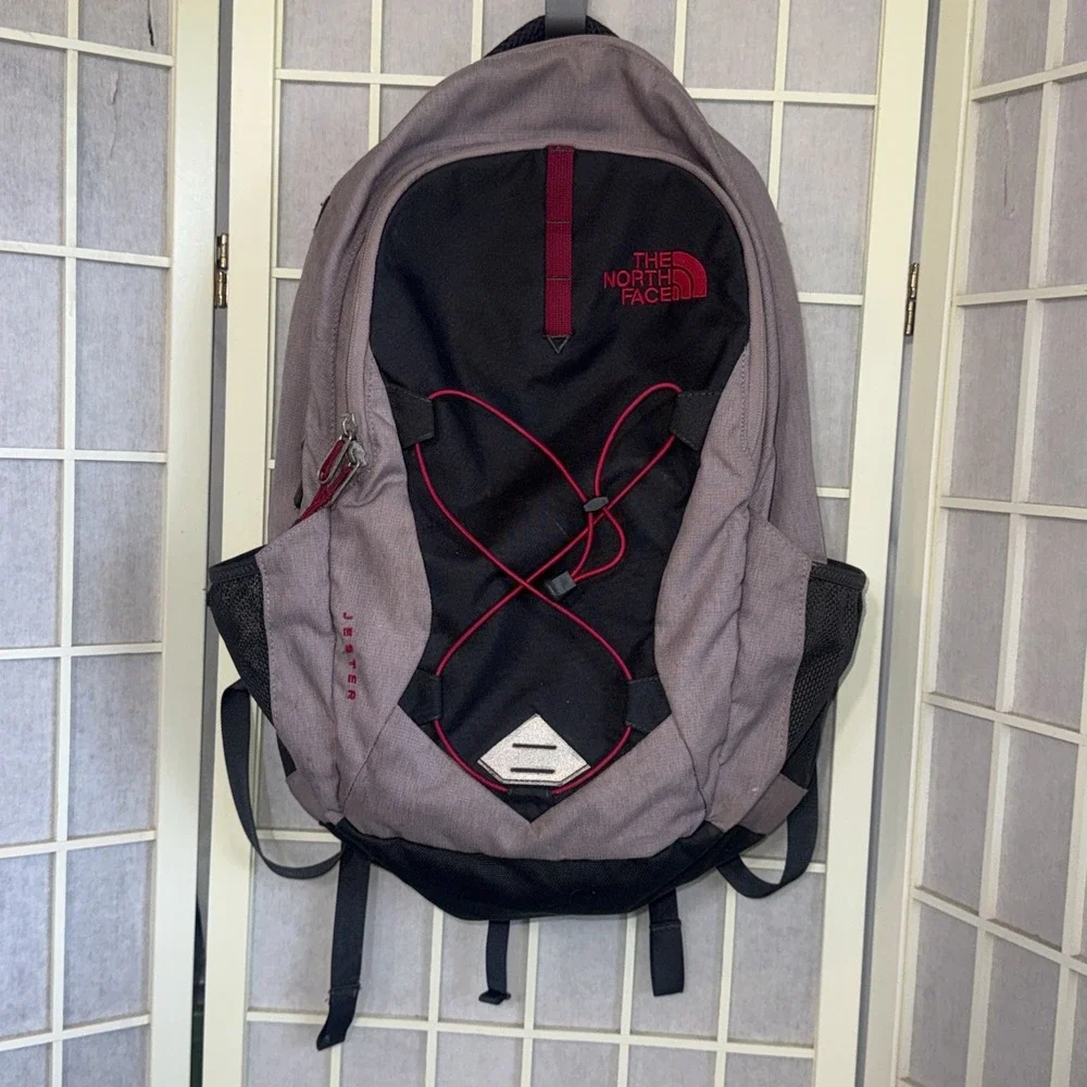 North Face Jester Purple Pink Hiking Outdoor School Bookbag Backpack